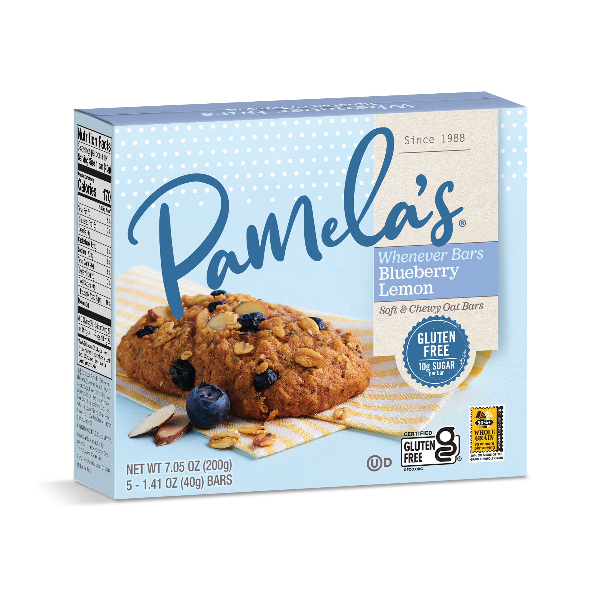 Gluten-Free Blueberry Lemon Whenever Bars – Pamela's Products