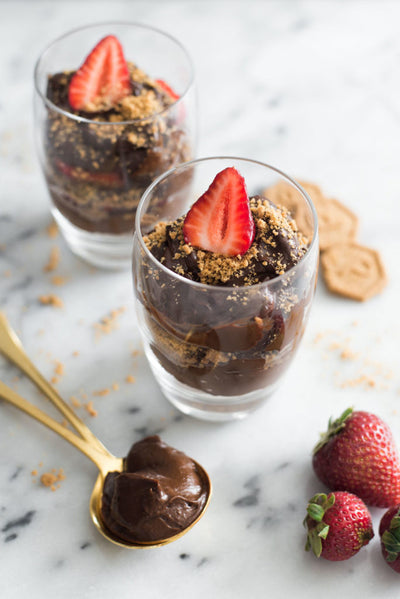 Avocado Chocolate Mousse Parfaits with Graham Cracker Crust