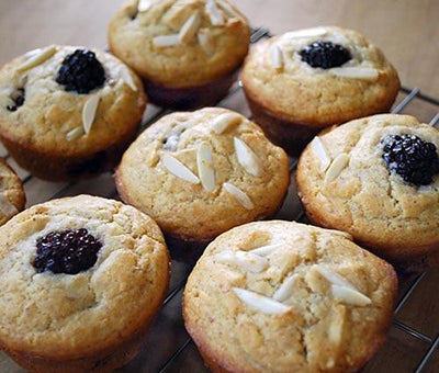 Blackberry Vanilla Almond Muffins