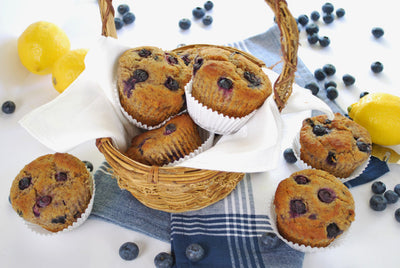 Blueberry Lemon Muffins with Nut Flour Blend