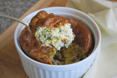 Brown Rice and Swiss Chard Souffle