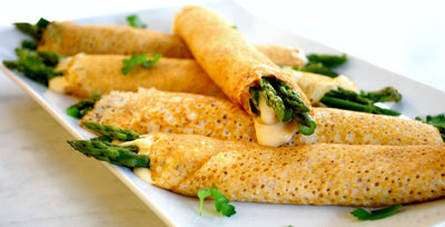 Crepes with Asparagus and Swiss Cheese