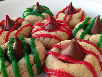 Holiday Peanut Butter Kiss Cookies