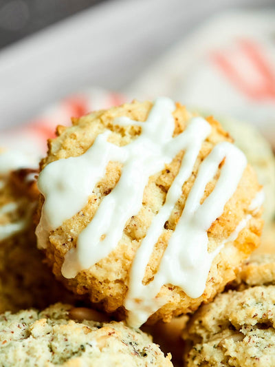 Lemon Coconut White Chocolate Scones