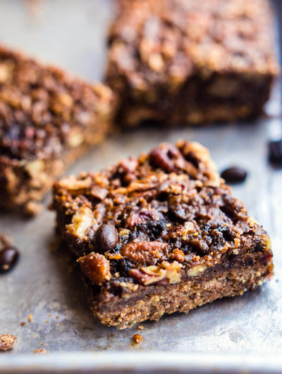 Paleo Coffee Pecan Pie Bars