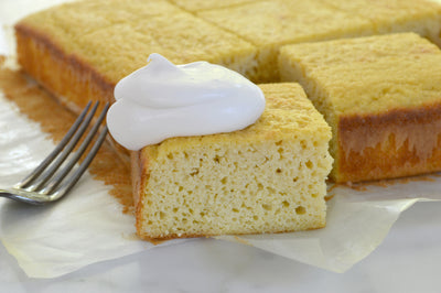 Paleo Vanilla Cake with Vanilla Coconut Cream Topping