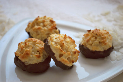 Chocolate-Dipped Coconut Macaroons