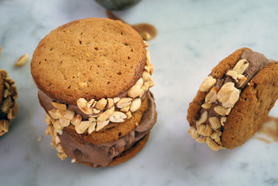 Peanut Butter Cookie Ice Cream Sandwiches