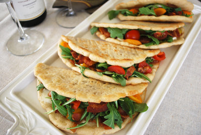 Piadine with Bacon, Lettuce & Tomato