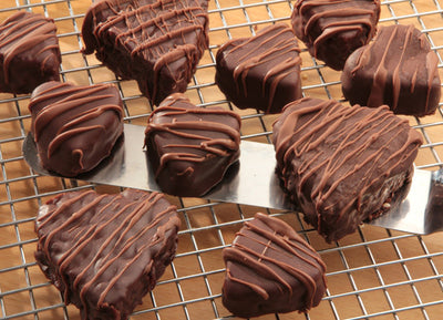 Double Chocolate Frosted Brownie Hearts