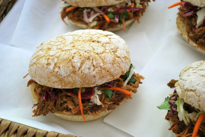 Pulled Pork Sandwich on a Rustic Roll