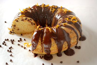Orange Cake with Orange Ganache or Dark Chocolate Glaze