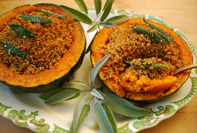 Roasted Squash with Sage Bread Crumbs