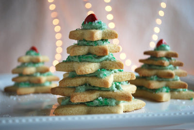 Stacked Star Christmas Tree Sugar Cookies
