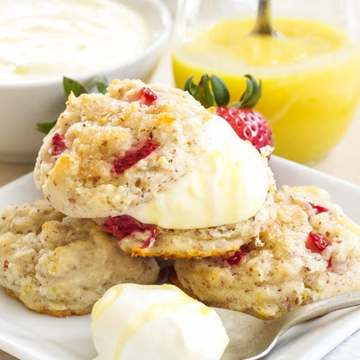 Lemon Curd Strawberry Biscuits