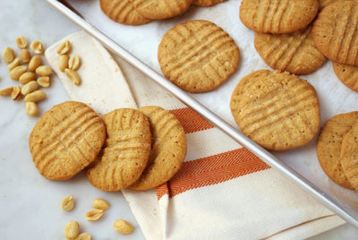 Slice & Bake Crispy Peanut Butter Cookies with Bread Mix