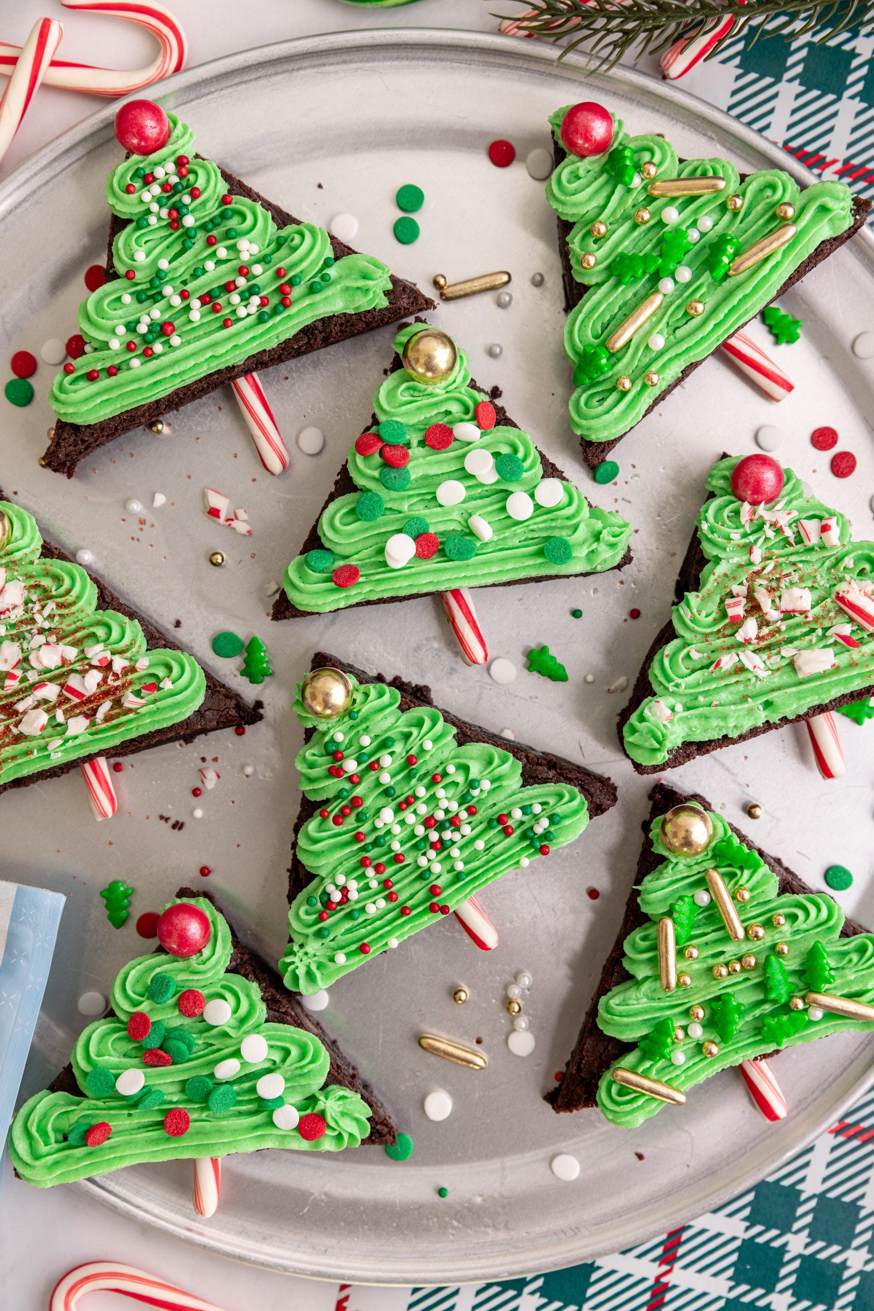 Image of the Christmas Tree Brownies Recipe