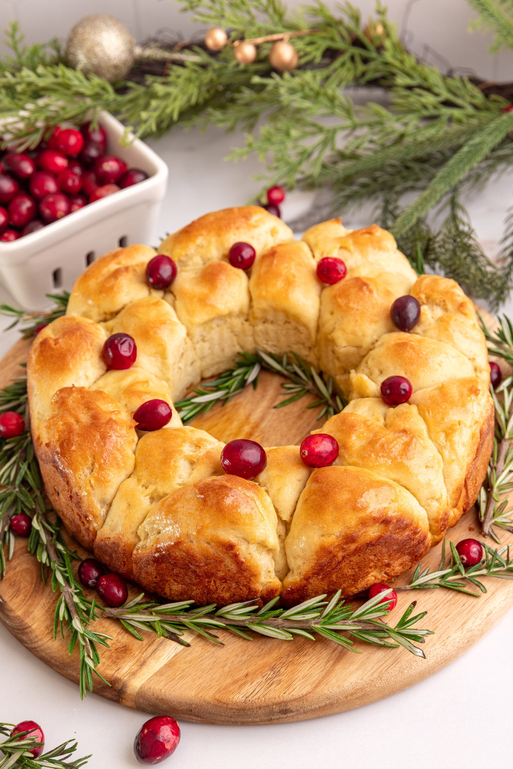 Image of the Dinner Roll Wreath Recipe