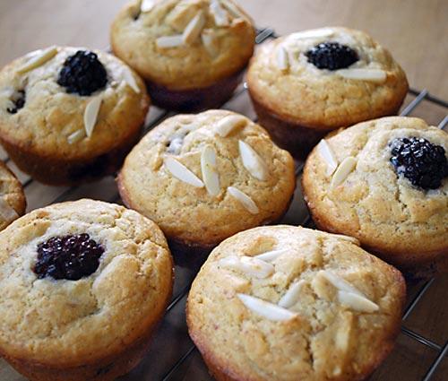 Image of the Blackberry Vanilla Almond Muffins Recipe