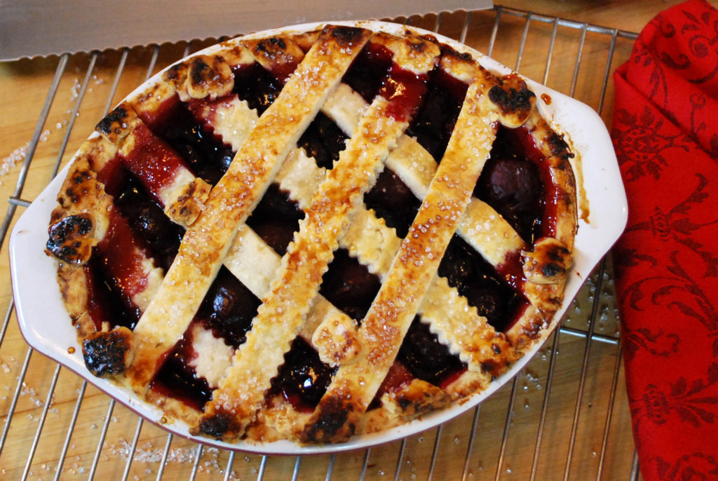 Image of the Cherry Pie with Lemon Sugar Lattice Crust Recipe