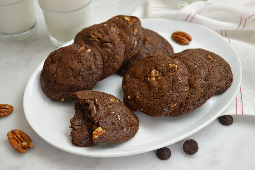 Image of the Double Chocolate Spiced Pecan Cookies Recipe