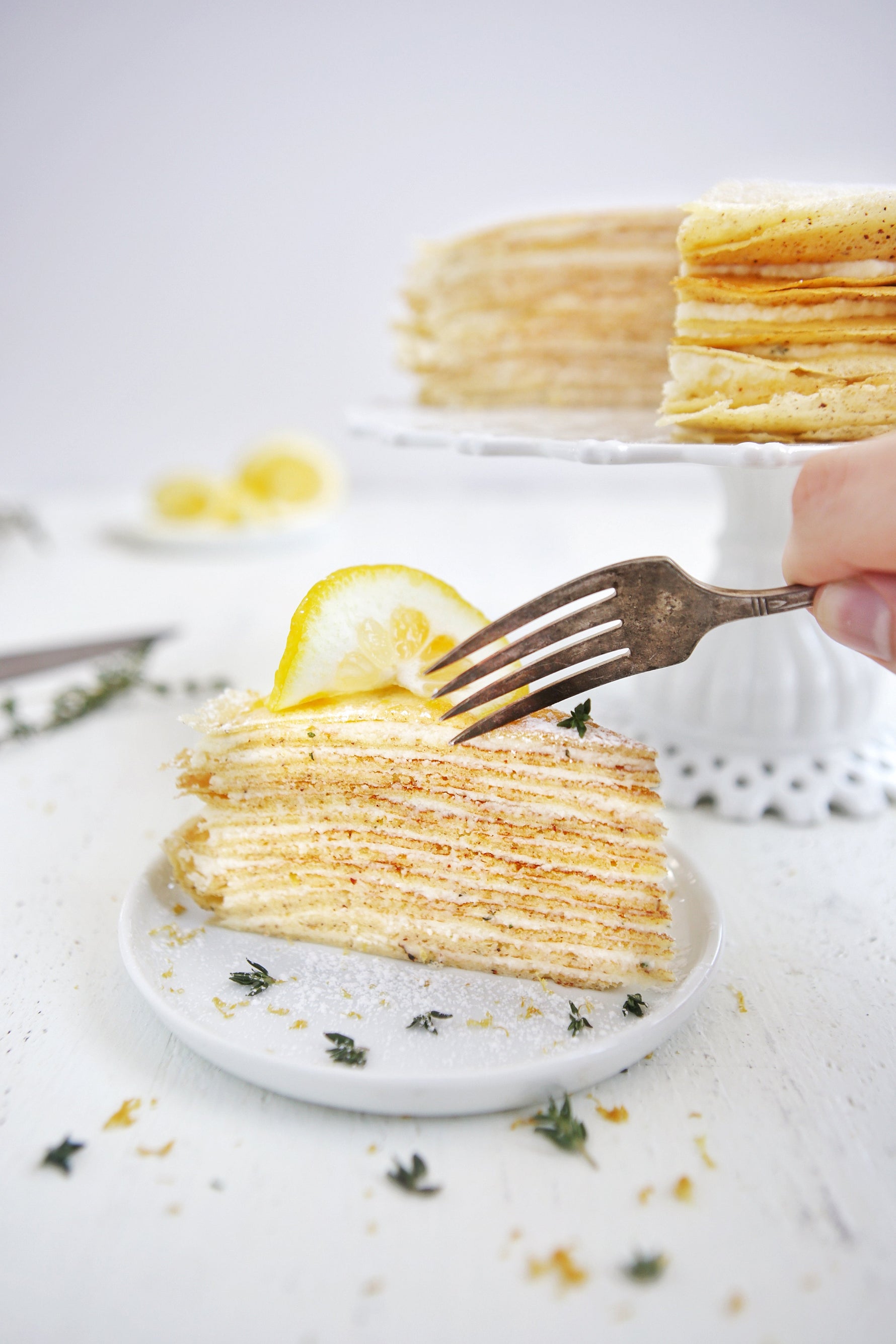 Image of the Lemon-Thyme Crepe Cake Recipe