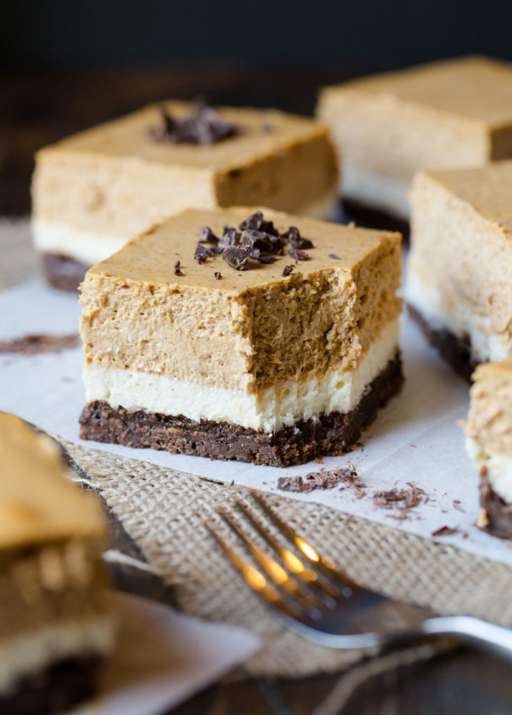 Image of the Chocolate Pumpkin Cheesecake Bars Recipe