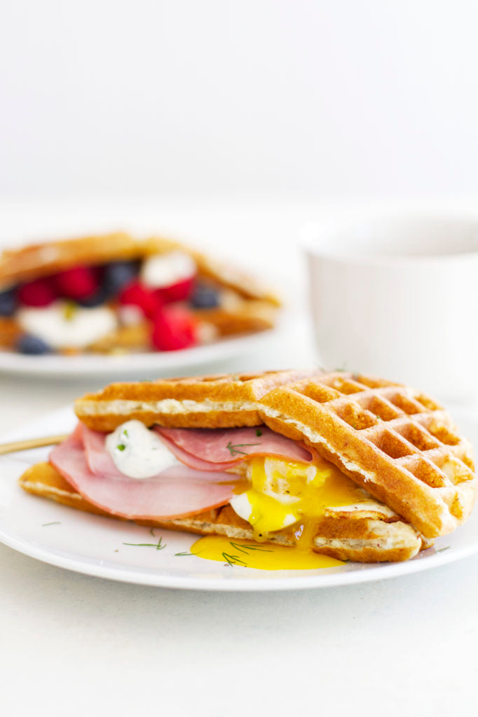 Image of the Sweet and Savory Waffle Breakfast Sandwiches Recipe