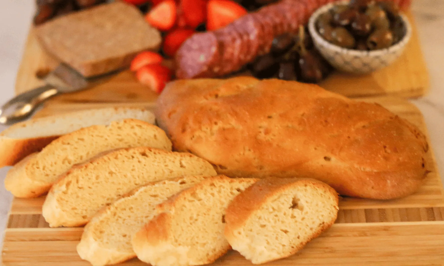 Gluten-Free Baguettes with Cheese Board