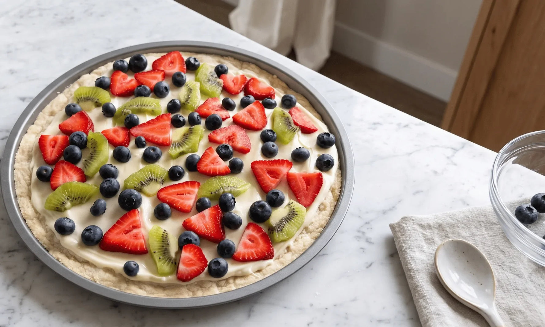 Fruit Pizza with a Sugar Cookie Crust