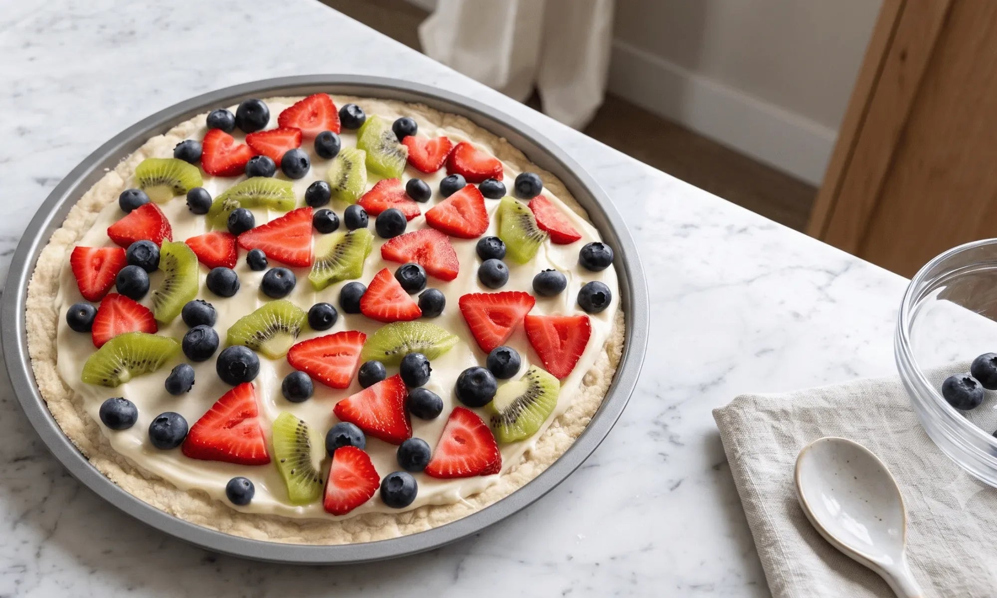 Fruit Pizza with a Sugar Cookie Crust