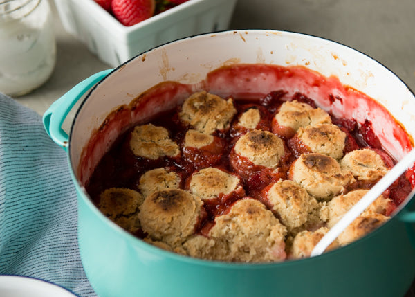 Image of the Strawberry Rhubarb Cobbler Recipe