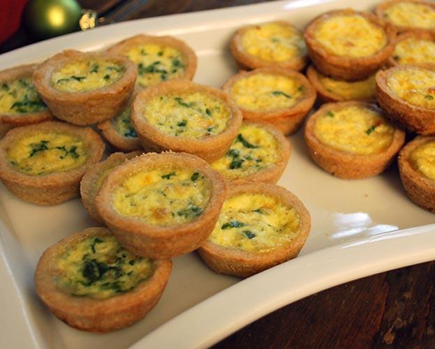 Image of the Quiche Lorraine and Florentine Appetizers Recipe