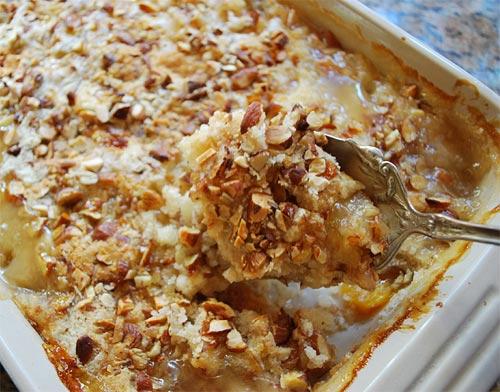 Image of the Peach and Apple Cobbler Cake Recipe