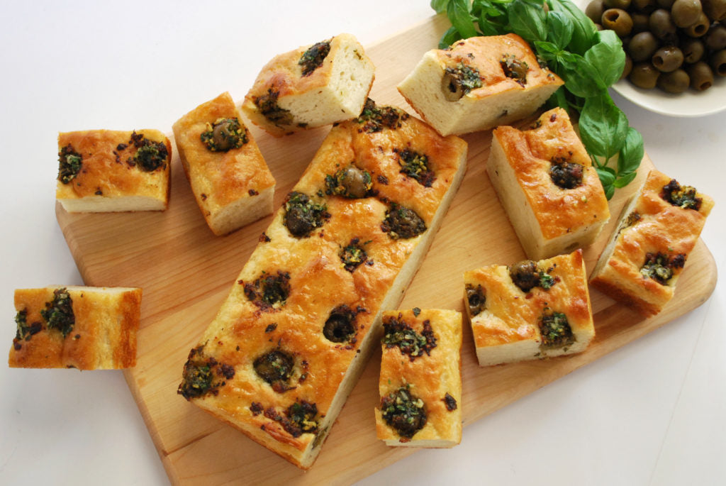 Image of the Pesto Olive Focaccia Recipe
