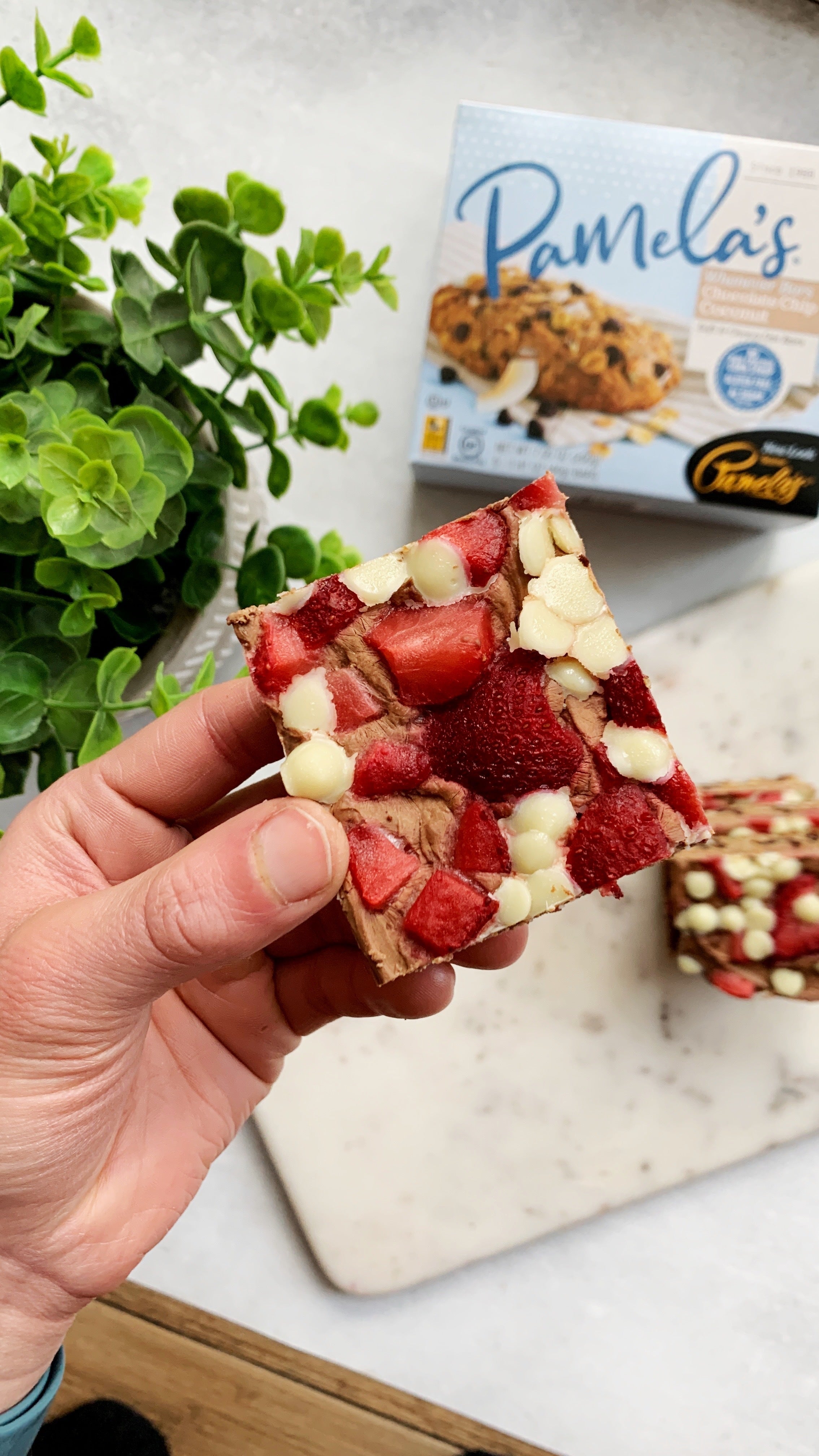 Image of the Mocha Coconut Strawberry Cheesecake Bars Recipe
