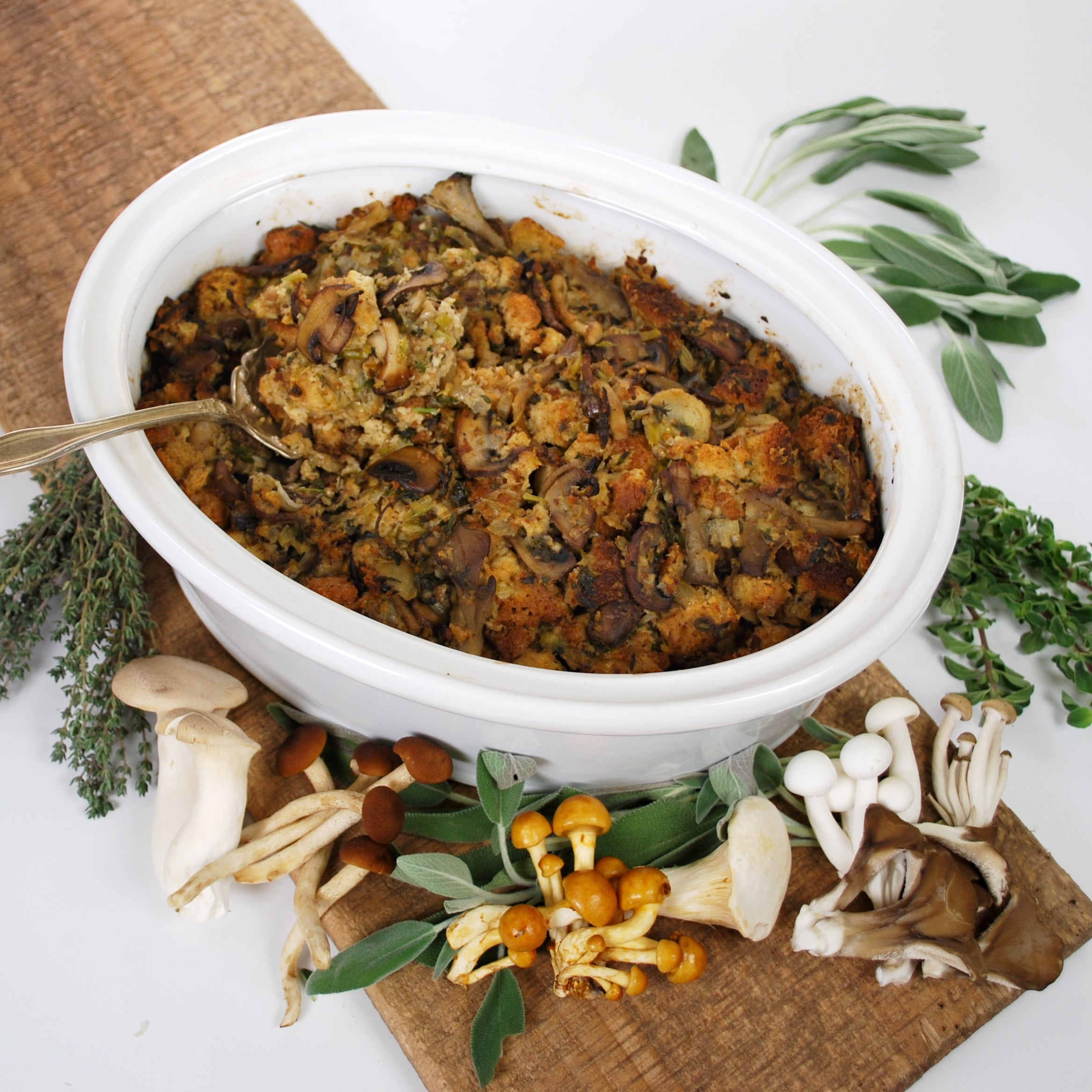 Image of the Wild Mushroom Leek Stuffing Recipe