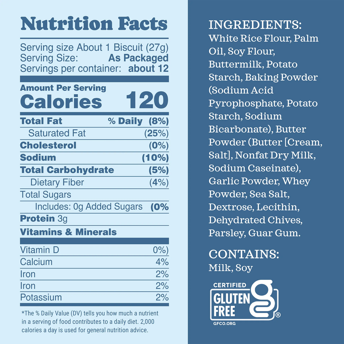 Cheddar Garlic: nutrition facts