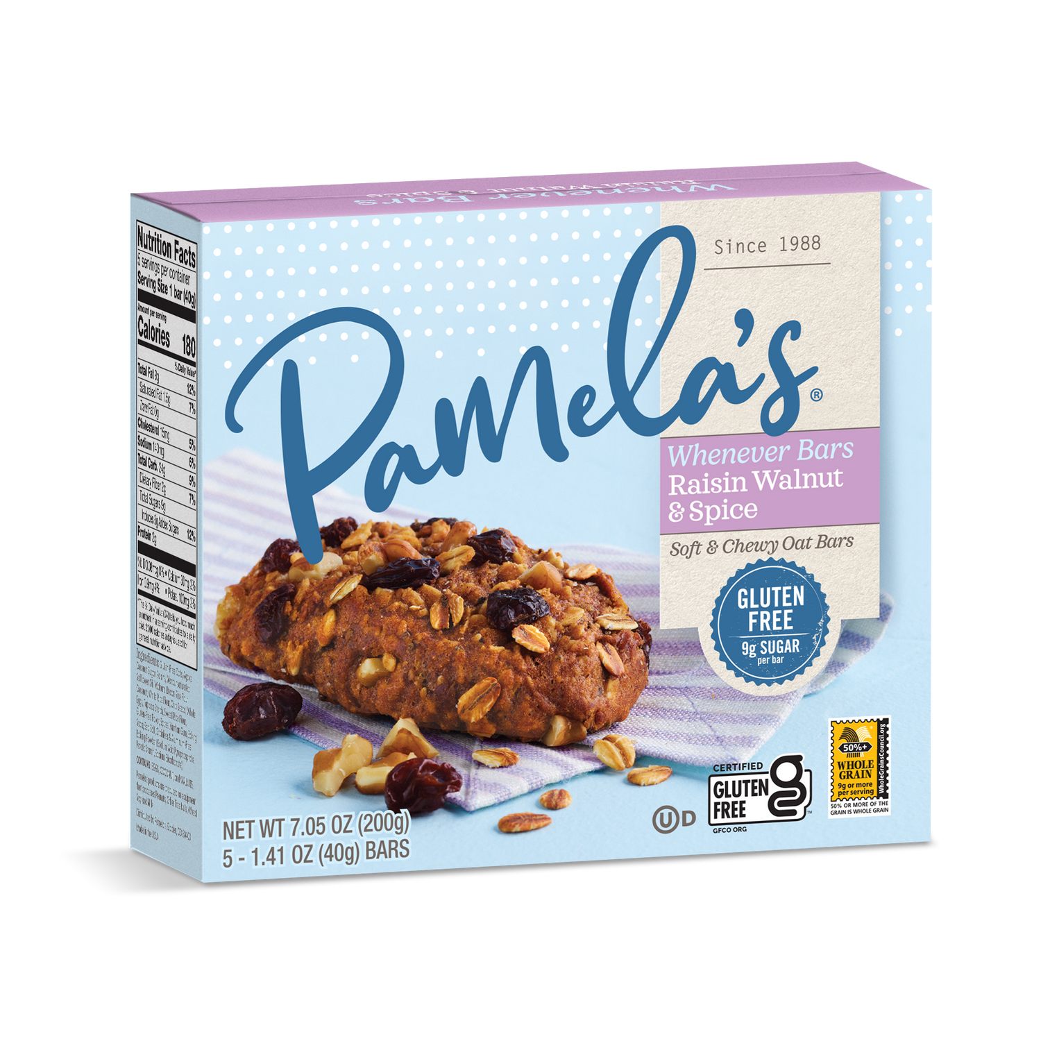 Gluten-Free Raisin Walnut Spice Whenever Bars