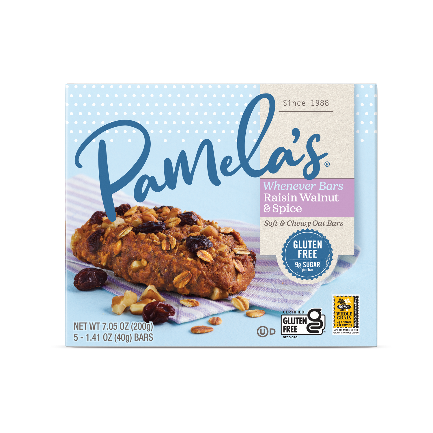 Gluten-Free Raisin Walnut Spice Whenever Bars