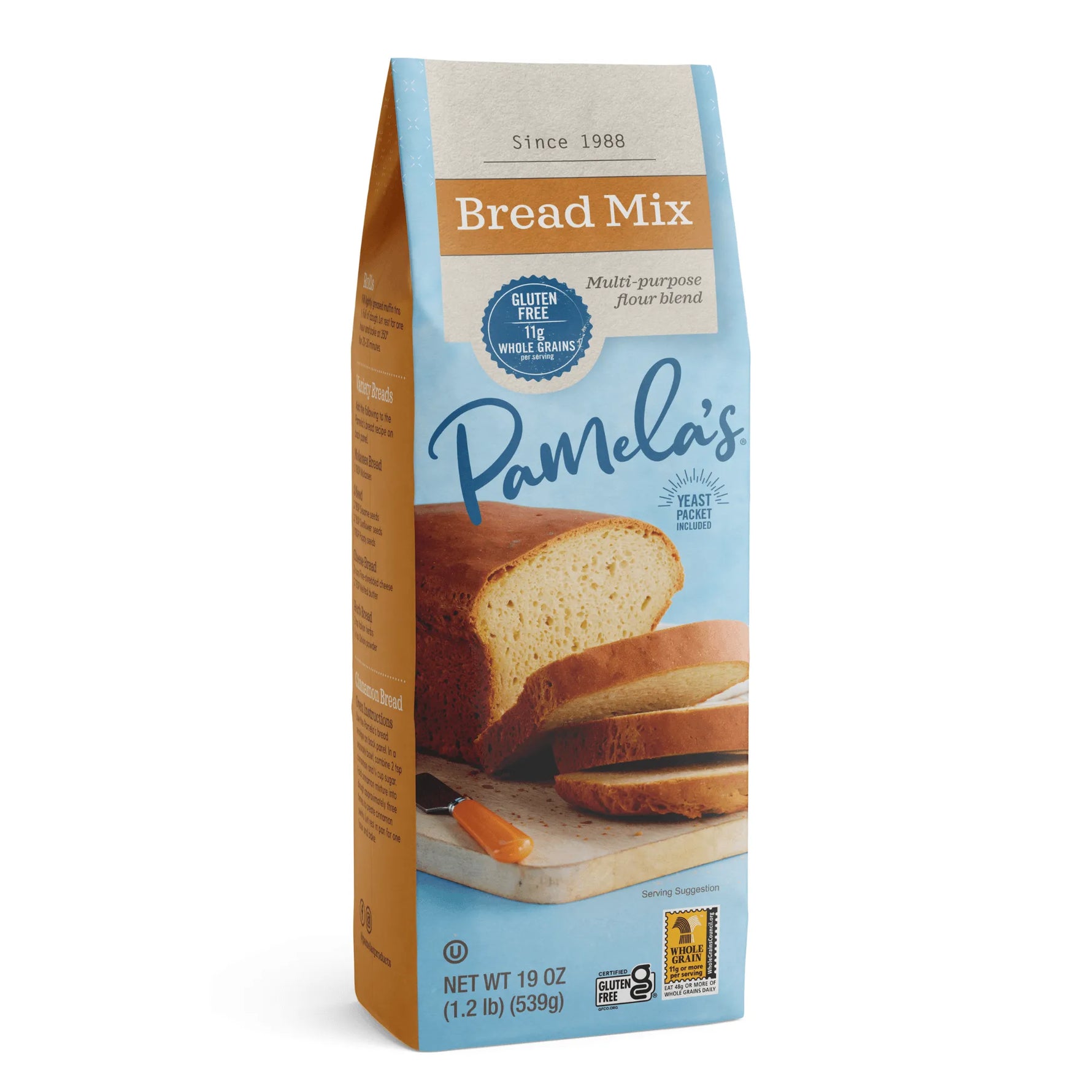 Pamela's Bread Mix package on a white background