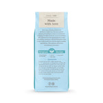 Product packaging with text 'Made with love' and 'Original Recipe' on a light blue background.