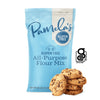 Pamela's gluten-free all-purpose flour mix bag with cookies on a white background