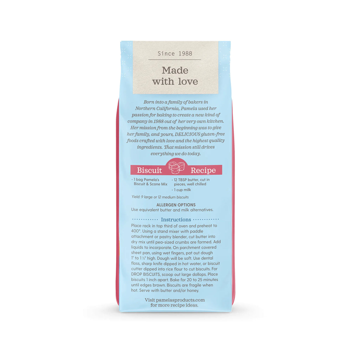 Pampered Chef product packaging with text and branding on a white background