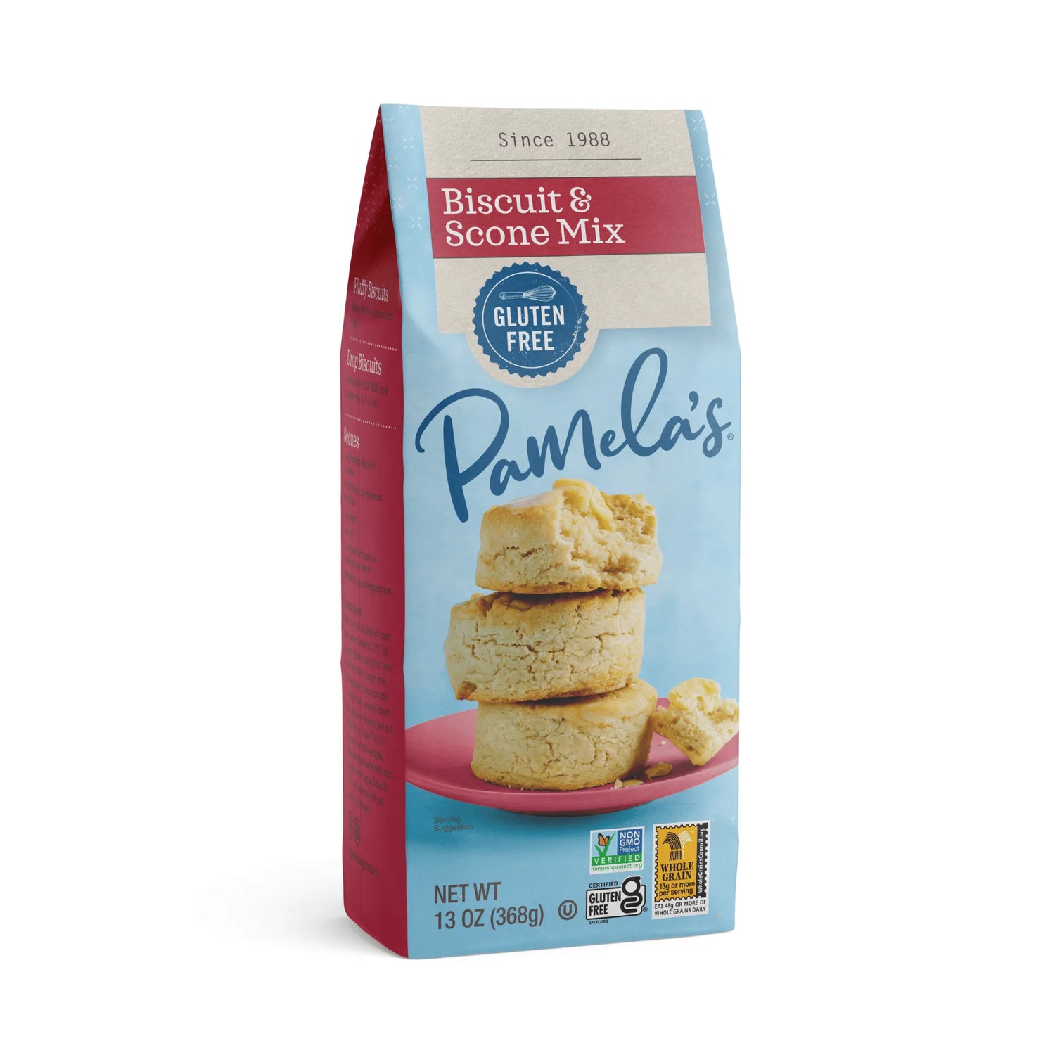Pamela's Biscuit & Scone Mix packaging on a white background