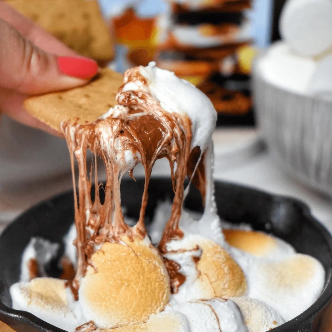 S'mores dip served with Pamela's Gluten-Free Honey Grahams