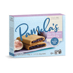 Box of Pamela's Big Fig Bars with figs on a white background