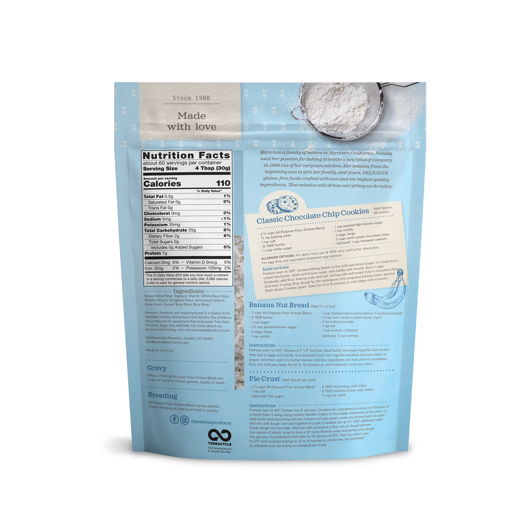 Pamela's gluten free artisan flour shop