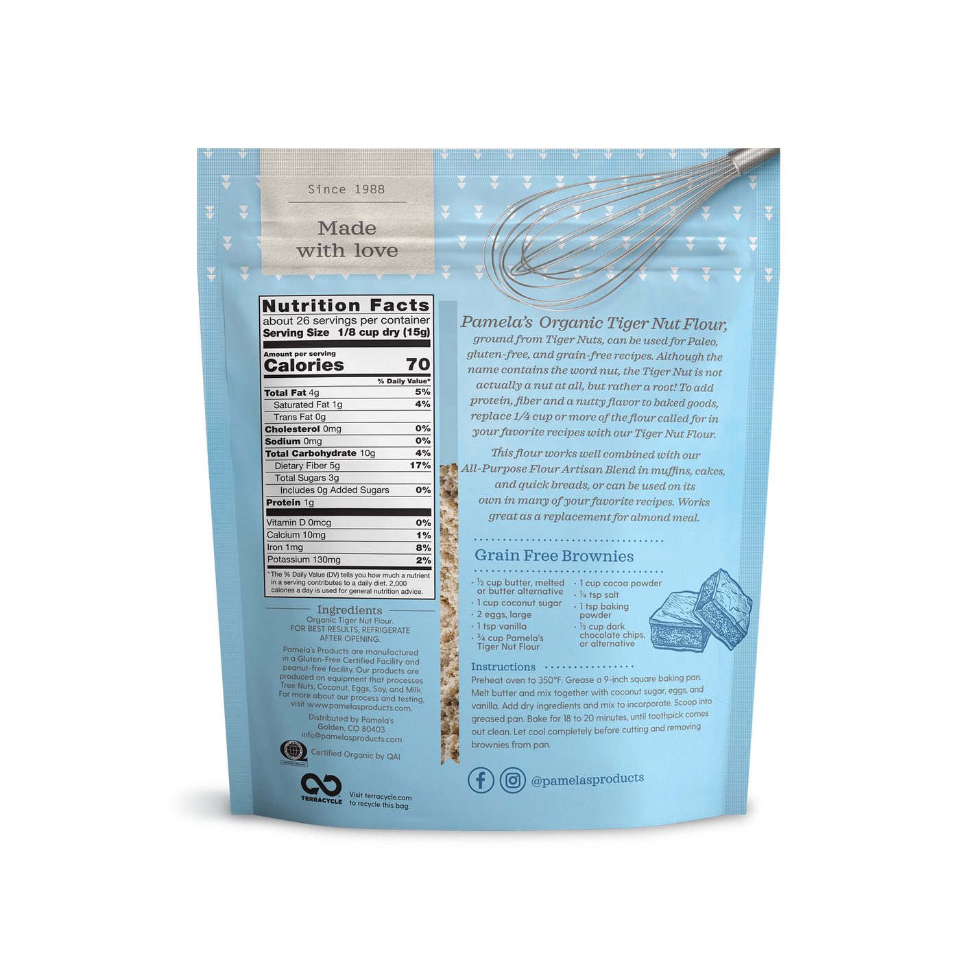 Organic Tiger Nut Flour, 14 oz.